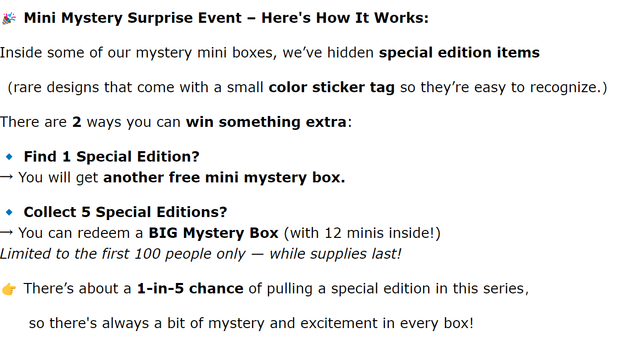 Mstery box--mini shoes